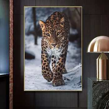 Kietas Leopard Nuotraukų, Plakatų ir grafikos Laukinių gyvūnų Tapybos Ant Drobės Gyvūnų Sienos Meno Kambarį Dekoro Namų Cuadros