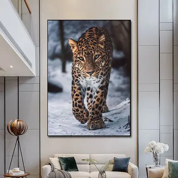 Kietas Leopard Nuotraukų, Plakatų ir grafikos Laukinių gyvūnų Tapybos Ant Drobės Gyvūnų Sienos Meno Kambarį Dekoro Namų Cuadros