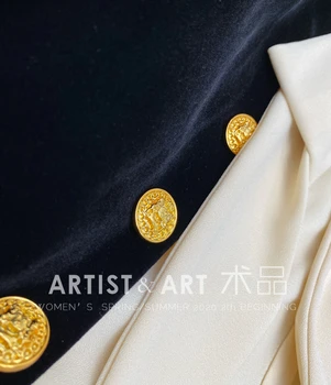 Kilimo ir tūpimo tako Dizainerių Juodo Aksomo Švarkas Moterims 2020 korėjos Mados Elegantiškas Ruffles Švarkas Femenino Rudens žiemos chaquetas de mujer