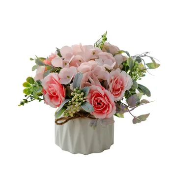Kilnus mažų šviežių Šiaurės netikrą gėlių kostiumas (gėlių + vaza) dirbtinių gėlių namų kambarį apdaila, stalo puošyba