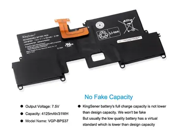 Kingsener VGP-BPS37 BPS37 Nešiojamas Baterija SONY VAIO Pro 11 SVP11 SVP11214CXB SVP11227SCB SVP11216CW Ultrabook 7.5 V 4125mAh
