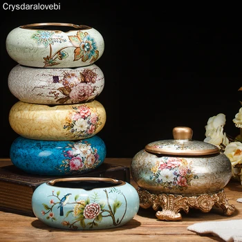 Kinijos Retro Keramikos Didelis su Dangteliu Peleninę Šiuolaikinės Minimalistinės Kūrybos Prabanga Kambarį Apdaila Kavos staliukas