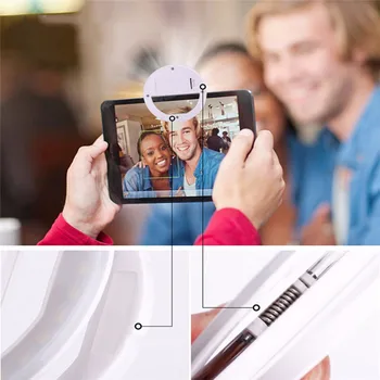 KISSCASE Universalus Selfie LED Žiedo 