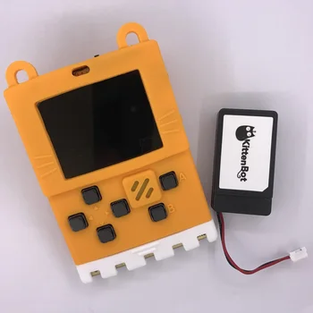 Kittenbot Meowbit yra baterija ir USB kabelis, paramos Makecode Pasažas ir 