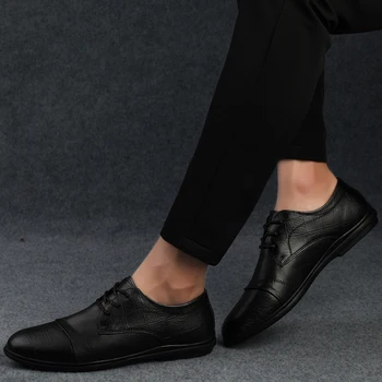 Klasikinio Stiliaus Vyrų Laisvalaikio sneaker Bateliai lauko Mados juoda Dizaineris Vyrų natūralios odos Batai Šviesos Patogiai Butai, batai o5