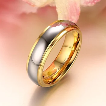 Kokybės Vestuvių Juostoje Moterims, Vyrams, Nekilnojamojo Volframo Karbido Žiedas Aukso Aljanso Pora Žiedas Patinka Papuošalai