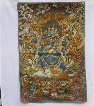 Kolekcines Tradicinio Tibeto Budizmo Nepale Thangka Budos paveikslų ,Didelis dydis Budizmas šilko brokatas tapybos p002514