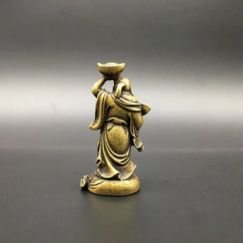 Kolekcionavimas Kinijos Žalvario Raižyti Maitrėjos Budos Išskirtinį Mažas Statula