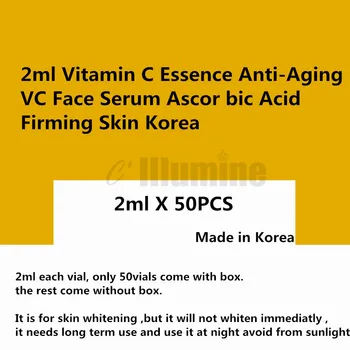 Korėja 2 ml Vitamino C Serumas nuo Raukšlių, Anti-Senėjimo Ascor bic Rūgštis Stangrina Odą Balinti