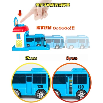 Korėjos animacinių filmų Masto modelis 4pcs/set priekaištauti autobusų mažai miniatiūriniai plastiko automobilių vaikai, berniukai, kids oyuncak garažas žaislai