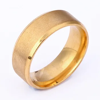 Korėjos aukšto rango žiedas iš titano plieno papuošalai 8mm paprastas, platus veidas matinis žiedas siuntos pristatymas
