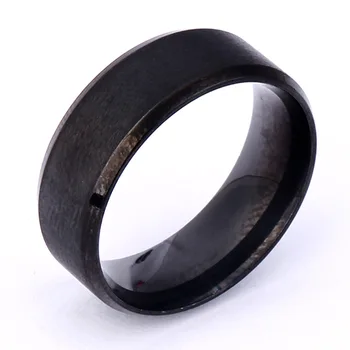 Korėjos aukšto rango žiedas iš titano plieno papuošalai 8mm paprastas, platus veidas matinis žiedas siuntos pristatymas