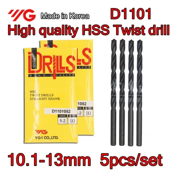 Korėjos YG-1 D1101 10.1-13mm 5vnt/set Aukštos kokybės HSS Twist drill Nemokamas pristatymas