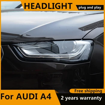 KOWELL Automobilių Stilius Audi A4L Žibintai Audi A4 2013-2016 m. LED Žibintai H7 D2H Neslėpė Galimybė Angel Eye Bi Xenon Šviesos