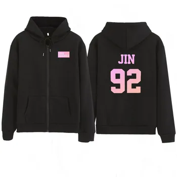Kpop jung kook 97 hoodies kpop Zip hoody hoodie palaidinukė meilė sau KPOP palaidinukė XL atsitiktinis harajuku kpop Zip hoodie