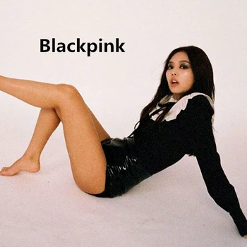 Kpop korėjos Įžymybė pats streetwear ponios saldus, seksualus, juodos palaidinės Moterims korėjos Aksomo sudurti susiėmę teismas stiliaus marškinėliai topai