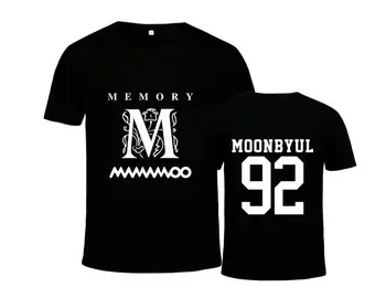 Kpop mamamoo atminties albumo viršelis ir nario vardas spausdinti, o neck t shirt vasaros unisex mados trumpomis rankovėmis t-shirt