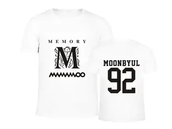 Kpop mamamoo atminties albumo viršelis ir nario vardas spausdinti, o neck t shirt vasaros unisex mados trumpomis rankovėmis t-shirt