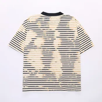 Kpop Negabaritinių Modelis Dryžuotas marškinėliai 2020 metų Vasaros trumpomis Rankovėmis Apvalios Apykaklės Tee