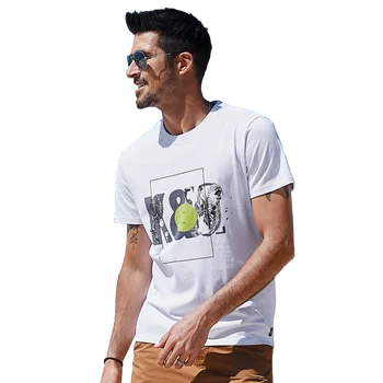 KUEGOU medvilnės mados vyriški marškinėliai trumpomis rankovėmis Kišenėje apdailos spausdinimo vasaros marškinėliai vyrams balta dydis ZT-3386