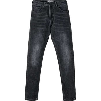 KUEGOU Medvilnės Rudens Pavasario Drabužių Klasikinis Juodas Žmogus, Džinsai Retro drabužių Mados Ruožas Džinsinio audinio Streetwear Slim Plus Size LK-1836