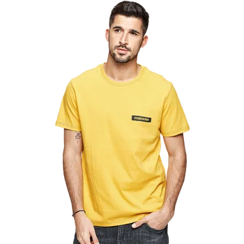 KUEGOU vyriški trumpomis rankovėmis T-shirt medvilnės vasaros marškinėlius Mados paprastas atspausdintas t marškinėliai vyrams Viršūnes plius dydis ZT-3353