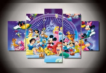 Kvadratiniu/Apvalus Deimantas Dažymas Disney Mickey princesė serijos 5d Diamond Išsiuvinėti Kryželiu namų dekoro chrismas dovana