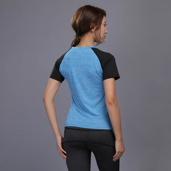 Kvėpuojantis Quick Dry sportinės Gimnastikos Moterų Antblauzdžiai T-shirt Kostiumas Fitneso Triko-sportinis Kostiumas Veikia Jogos Rinkinį Moterų Tracksuit