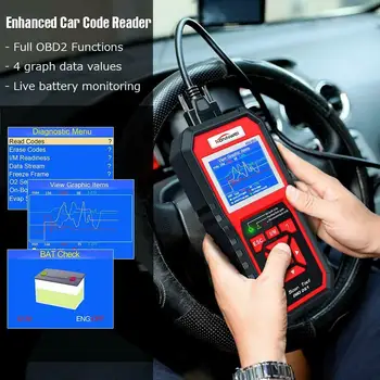 KW850 OBD2 Automobilių Diagnostikos Skaitytuvas Auto Diagnostikos Įrankis OBD Automobilių Kodas Reader 