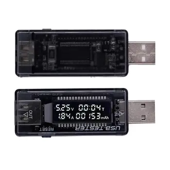 KWS-V21 USB Testeris Mini multimetras Skaityti Volt Amp MAh su skystųjų KRISTALŲ Ekranas Įkrovimo Būseną Tikrintuvas Įkroviklis Detektorius