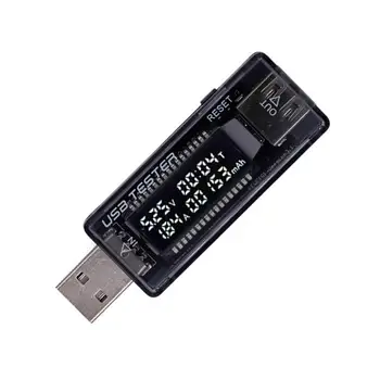 KWS-V21 USB Testeris Mini multimetras Skaityti Volt Amp MAh su skystųjų KRISTALŲ Ekranas Įkrovimo Būseną Tikrintuvas Įkroviklis Detektorius