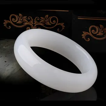 KYSZDL Nemokamas pristatymas Natūralaus balto akmens apyrankė Siauras versija mados elegantiška, Originali, natūralaus akmens Bangle Motinos dovana