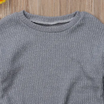 Kūdikiams, Vaikams Mergina 1T-6T Long Sleeve T-Shirt Viršūnes Megztinis Kūdikių Tee Megztinis Viršuje Kietas Marškinėliai