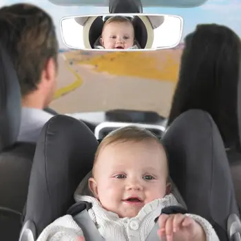 Kūdikio Sėdynės Saugos Galinis Veidrodis Automobilio Salono Galinio Vaizdo Veidrodėliai Kūdikiams, Vaikams Pliušinis Animacinis Žaislas