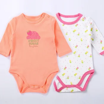 Kūdikių 2vnt pack kūdikių drabužiai kūdikiams bodysuit ilgomis rankovėmis kūdikiui kūno kostiumai mergaitė, berniukas, drabužiai vaikams, drabužiai, medvilnės