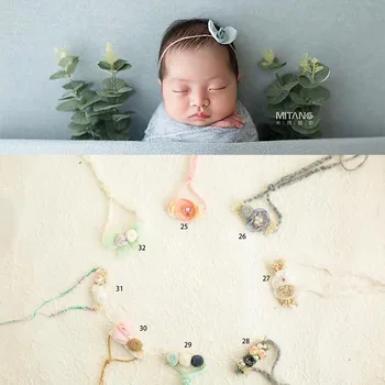 Kūdikių Galvos Gėlių Mergaičių Naujagimių Fotografijos Prop Rankų Darbo Pearl Šukuosena Studija Nuotrauka Kūdikio Plaukų Aksesuarai,#P2532
