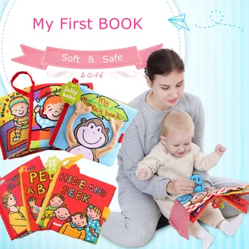 Kūdikių Medžiaga Knygų Vaikams Minkštas Mokymosi Švietimo Žaislai anglų Kalbos nuo 0 Iki 12 Mėnesių SZ44