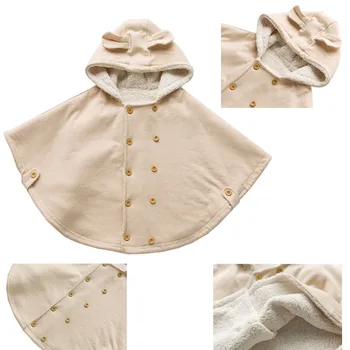 Kūdikių striukės, apsiaustai be rankovių suknelė Vaikų drabužių Organinių spalvos medvilnės pavasarį ir rudenį kūdikių apsiaustu,Kūdikių animacinių filmų šiltas šalikas, paltai