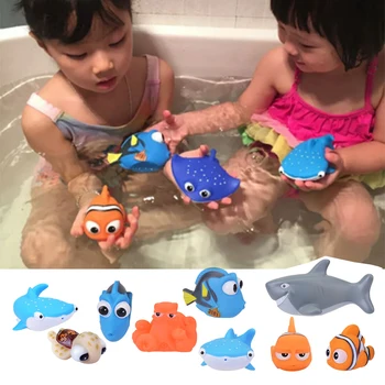 Kūdikių Vonios Žaislai žuviukas Nemo Dory Plūduriuoti Vandens Purškimo Spaudimas Žaislai, Minkštos Gumos Vonios kambarys Žaisti Gyvūnų, vaikų, Vonios Žaislas Klounas