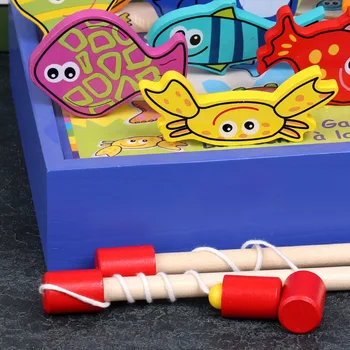 Kūdikių Žvejybos Žaidimas Švietimo Žaislai, Mediniai Magnetiniai Nustatyti Žuvų Žaidimas Cartoon Žvejybos Žaislas Vaiko Gimtadienio Dovana Berniukas Mergaičių
