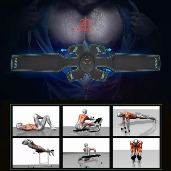 Kūno Lieknėjimo EMS Pilvo Raumenų Stimuliatorius 6 pack Raumenų ABS Fitneso Juosmens Diržas Raumenų Treniruoklis Body Massager