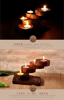 Kūrybinė asmenybė rankų darbo medinės žvakidės/ Pietryčių Azijoje medienos ilgo stalo Žvakidė/ daugiasluoksnės Žvakidė
