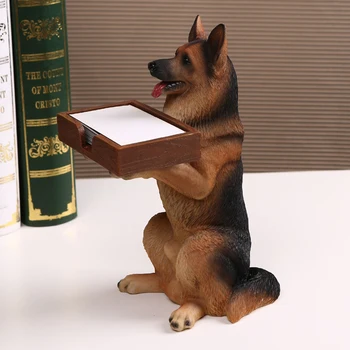 Kūrybos dervos vilkas šuns skulptūra verslo Kortelės, Saugyklos Savininkas Mielas gyvūnų, šunų būsto Apstatymo, Namų Saugojimas Dekoratyvinis