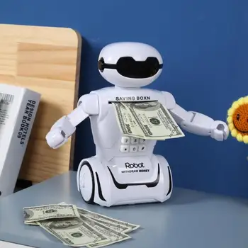 Kūrybos Elektroninių Slaptažodį Robotas Piggy Bank Saugus Apšvietimas, Muzika Monetos Pinigų Taupyti Pinigus Langelį Stalo Lempos Vaikų Žaislai Ornamentu