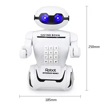 Kūrybos Elektroninių Slaptažodį Robotas Piggy Bank Saugus Apšvietimas, Muzika Monetos Pinigų Taupyti Pinigus Langelį Stalo Lempos Vaikų Žaislai Ornamentu