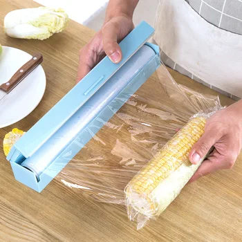 Kūrybos Plastiko Wrap Cutter Vaisių Išlaikyti Maistą Šviežią Plastiko Kabintis Wrap Balionėlis Konservantas Kino Cutter Virtuvės Įrankis Pasiekti