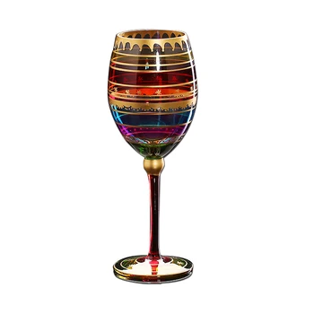 Kūrybos Spalvotas Piešimo Fleita Stiklo Taurės Krištolo Taurė Šampano Taurių Vyno Degtinės Puodeliai Vestuvių Juostoje Viešbutis Šalies Drinkware