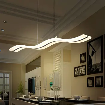 Kūrybos šiuolaikinės banga LED sieniniai šviestuvai 38W kolonėlė kabo lempa valgomasis restoranas sieniniai šviestuvai