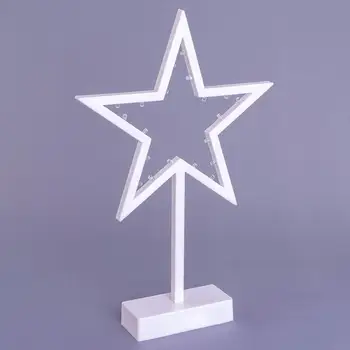 Kūrybos Žvaigždė formos Naktį LED Lempos Baterija Baltas Rėmelis Šiltai Balta Apšvietimo Vaikams Dovanas Kalėdų Apdaila