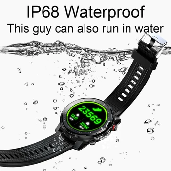L15 Smart Watch Vyrų IP68 Vandeniui 1.3 colių Full-fit Round Muzikos Valdymo vaizdo Kamera Kraujo Spaudimą, Širdies ritmą sporto Smartwatch